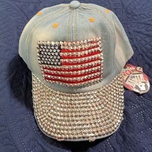 🇺🇸Social Outlaw Company Blinged out USA flag hat 🇺🇸